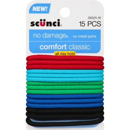 scunci No Damage Elastics, 15 count