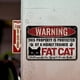 thumbnail image 3 of Placa Metal Vintage Advertencia Gato Pintura Hierro Rectangular Artística Pared 30x20cm, 3 of 9
