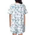 thumbnail image 3 of Bixox Women's Hand Drawn Turtle Printed Pajama Set 2 Piece Lounge Set Top and Shorts Soft Pajamas, Shorts with Pockets, 3 of 7