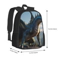 thumbnail image 2 of Balery Wild Blue Cool Dragon Backpack for Men and Women - Durable 600D Oxford Cloth -Large Capacity, Water-Resistant School, Travel, and Hiking Bag, 2 of 7