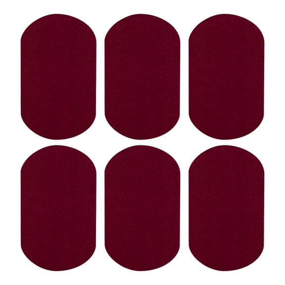Uxcell 6Pcs Iron-on Patches, Elbow Knee Velvet Patches, Fabric Repair for Clothing Crafts Sweater Pants Shirts, 7x4 Inch Dark Red