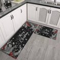 thumbnail image 3 of 2 Pcs Merry Christmas Kitchen Rugs and Mats Set of 2 Welcome Christmas Snowflake Kitchen Floor Mat Anti Fatigue Kitchen Rugs and Matsfor Bathroom Room (47x17+30x17 inches), 3 of 7