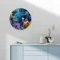 thumbnail image 4 of Chilfamy Coral Reef Fish Marine Life Wooden Wall Clock 10 Inches - Round Wall Hanging Decor for Home, Living Rooms, Kitchens, Dorms - Silent Non-Ticking Clock 10x10in, 4 of 8
