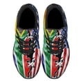 thumbnail image 2 of South African And American flag Shoes Sneakers Black Size 7.5, 2 of 7