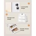 thumbnail image 2 of Skyhill Jewelry Cabinet Armoire, Full-Length Mirror Lockable with with 2 Drawers and Shelf（White）, 2 of 8