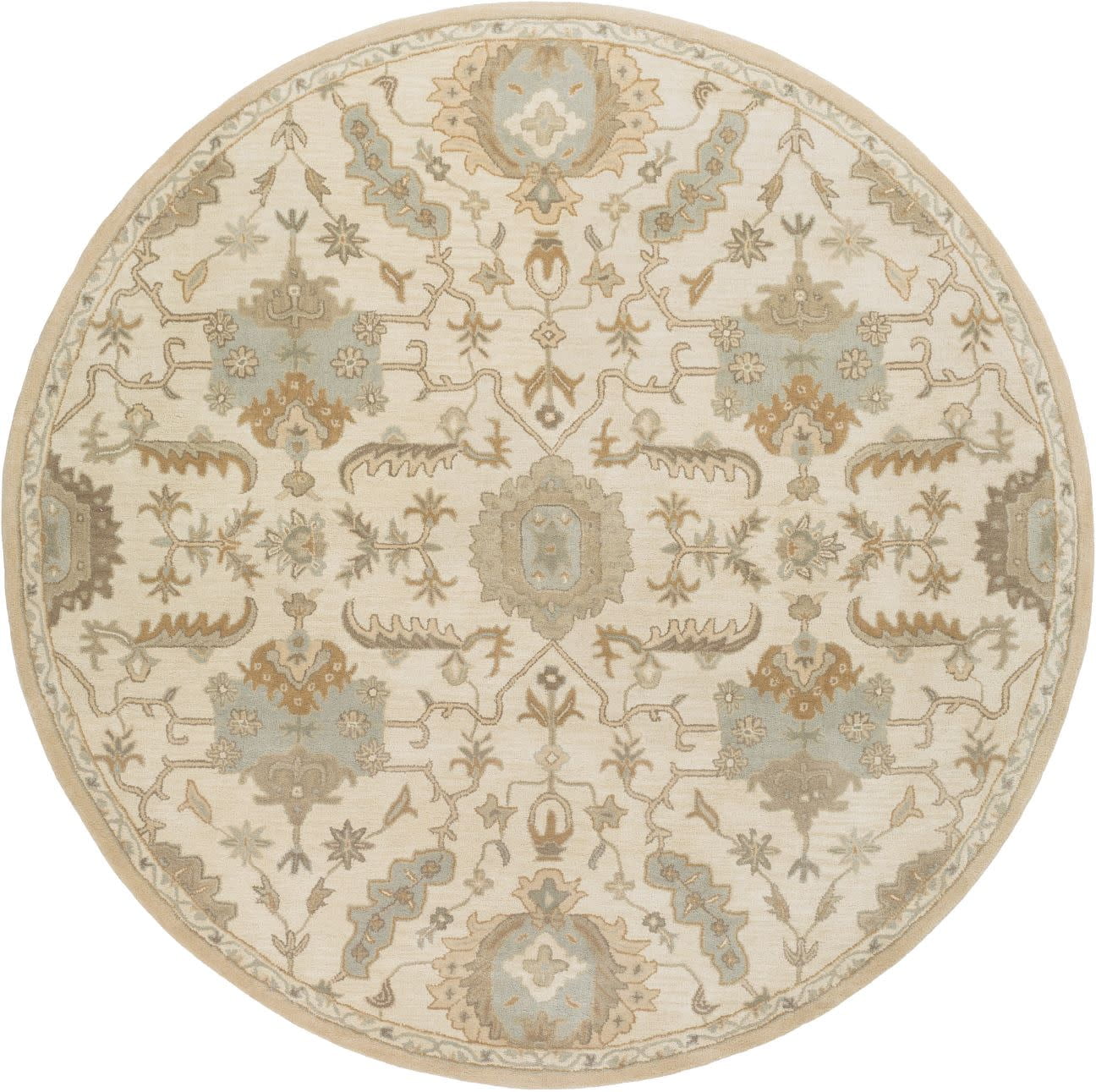 Surya CAE116699RD Beige Caesar 10' Round Wool Hand Tufted Traditional