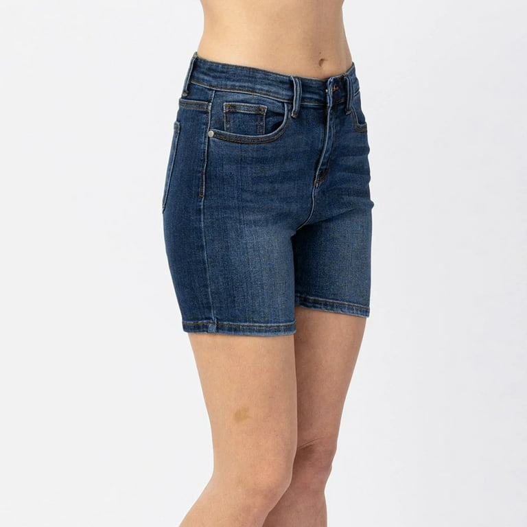 eczipvz Womens Shorts Womens High Waisted Bell Bottom Jeans Flare Wide Leg  Denim Shorts Black,XL 