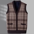 thumbnail image 2 of Fall And Winter New Cardigan Sweater Undershirt Men's Inner Warm Vest Coat, 2 of 4