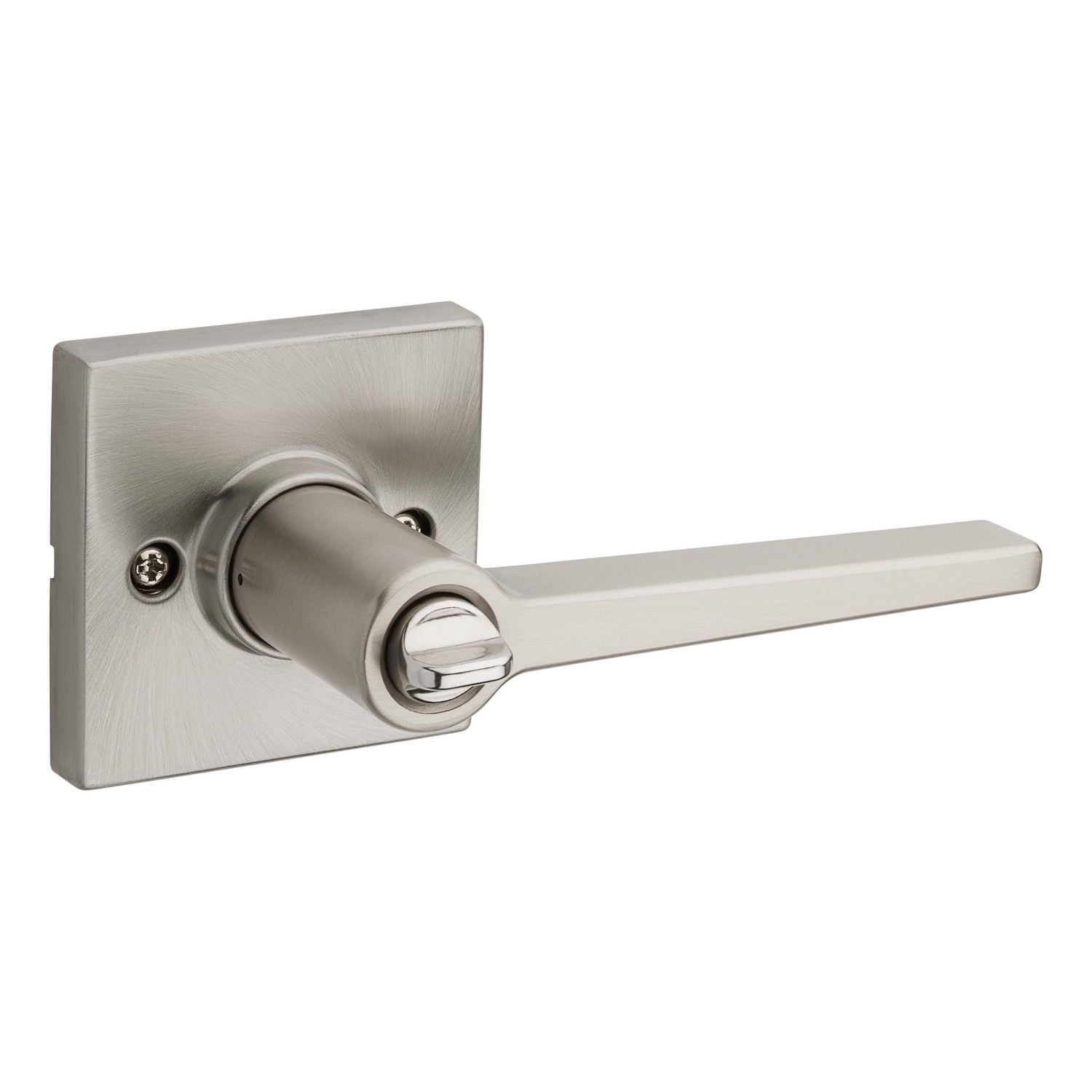 Weiser Safelock Daylon Interior Privacy Door Lever in Satin Nickel, Modern style and durability
