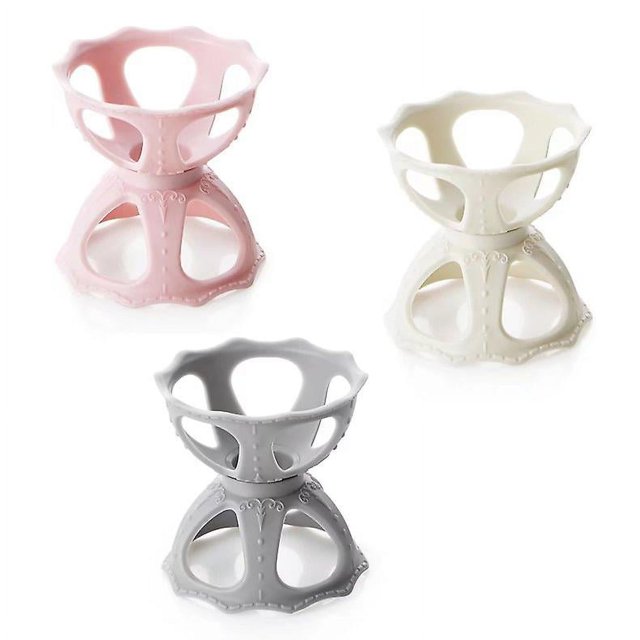 Soporte para huevos de belleza, soporte para esponjas en polvo, soporte para almacenamiento de esponjas en polvo, 3 piezas (rosa+albaricoque+gris)