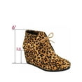 thumbnail image 2 of Patricia-1 Women's Casual Oxford Ankle Booties Lace up Low Wedge Shoes, 2 of 2