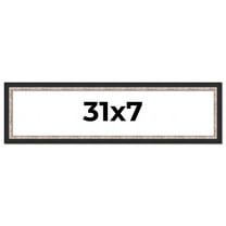 31x7 Frame Silver Real Wood Picture Frame Width 1.25 Inches | Interior Frame Depth 0.75 Inches |