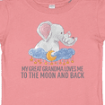 thumbnail image 4 of Inktastic My Great Grandma Loves Me to the Moon and Back Elephants Boys or Girls Baby T-Shirt, 4 of 5