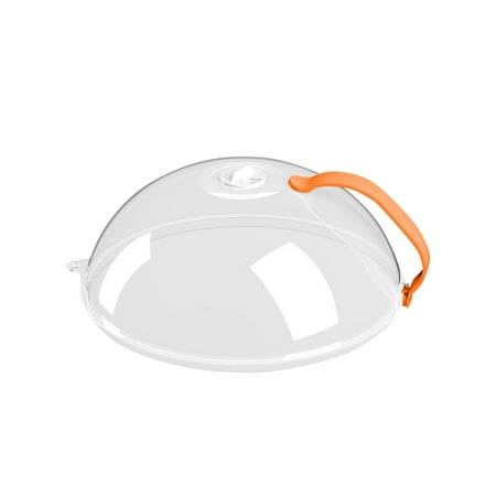 Microwave Splatter Cover Transparent Cover Microwave Plate Cover Lid with Handle and Adjustable Steam Vents Holes 1pc