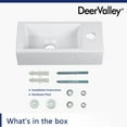 thumbnail image 6 of DeerValley DV-1V081R White Ceramic Rectangular 7'' Wall Mount Bathroom Sink, 6 of 15