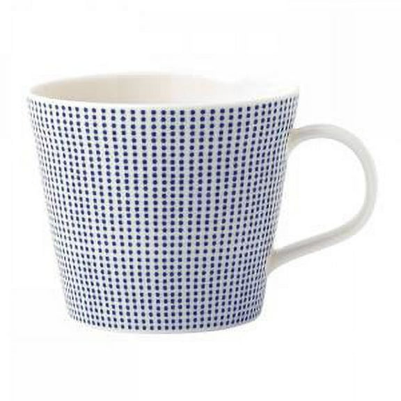 Royal Doulton 1815 Pacific Mug 13.5 fl oz Blue Dots , Porcelain
