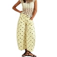 thumbnail image 2 of Polka Dot Pants for Women Boyfriend Y2k Baggy Barrel Denim Pants | Summer Fall Outfits Fashion Boho Cotton Mid Rise Wide Leg Baggy Jeans M, 2 of 6