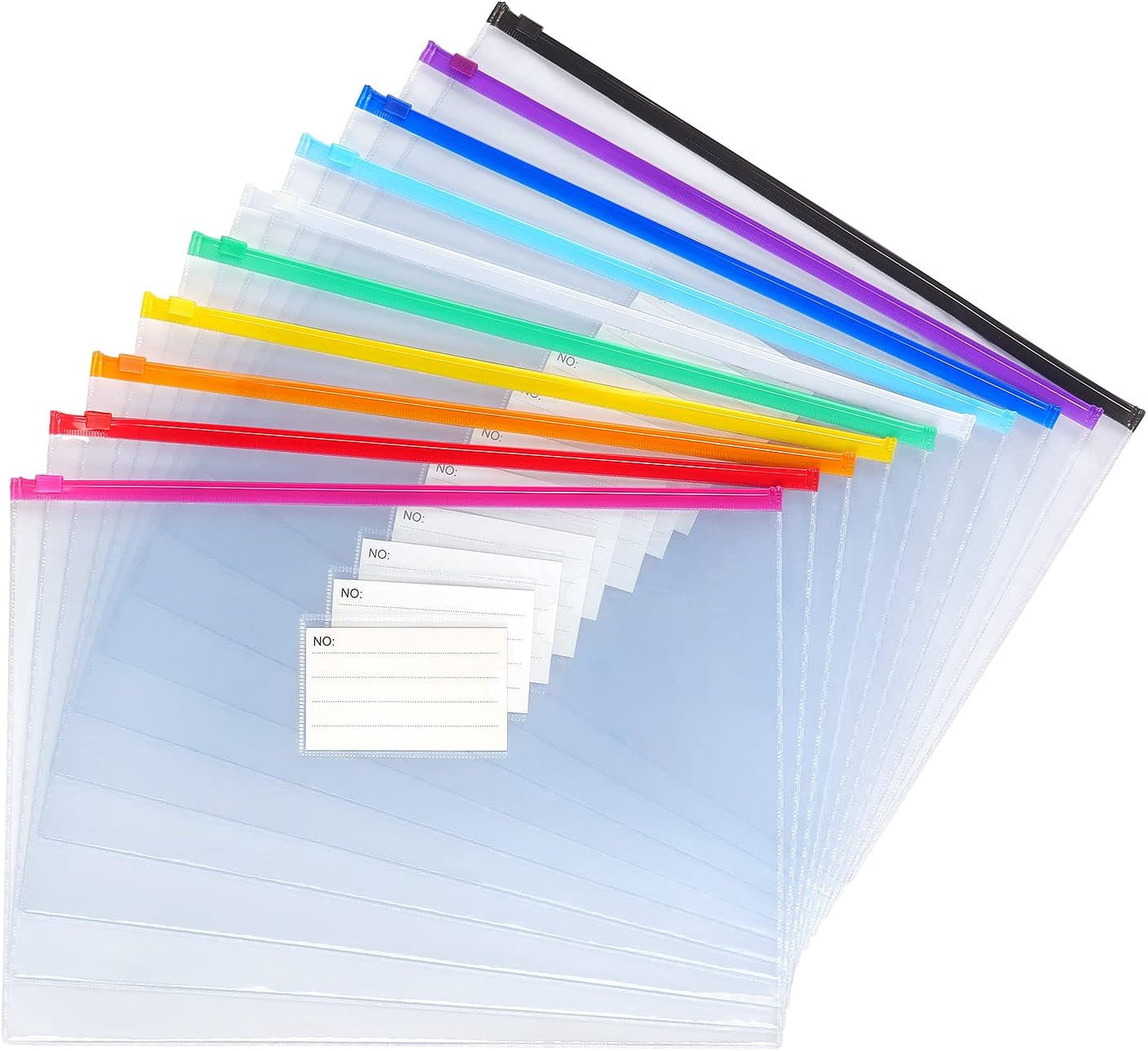 A4 Clear Document Folders 200 Pack With Snap Button - Clear Poly ...
