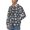 thumbnail image 3 of Uemuo Cartoon Animals for Men's Fashion Full-zip Hoodies & Sweatshirts with Kangaroo Pocket, Zip-up Hooded Sweatshirt, Moisture Wicking & Breathable-Medium, 3 of 5