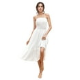 thumbnail image 3 of Women'S Summer Boho Strapless Maxi Dress 2025 Casual Sleeveless Off Shoulder Beach Long Sundress White M, 3 of 9
