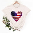 thumbnail image 2 of Goodtrade8 Womens Short Sleeve Shirts USA Years Anniversary Summer Pullover Independence Day Crew Neck July 4th Casual Fashion Red White and Blue Shirts for Women Graphic, 2 of 8