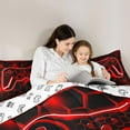 thumbnail image 5 of Castle Fairy Video Game Queen Comforter Set,Teens Honeycomb Gamepads Bedding Comforter Set, 5 of 8