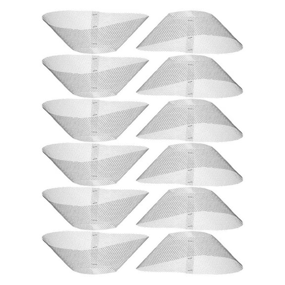 HONMEET High-Efficiency Range Hood Oil Filter, Bowl Design, Silver Aluminum, 12Pcs