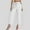 White, variant on Women's Cotton Linen Yoga Bootcut Flare Cropped Pants Business Casual High Waist Slouchy Camping Slacks with Pockets White