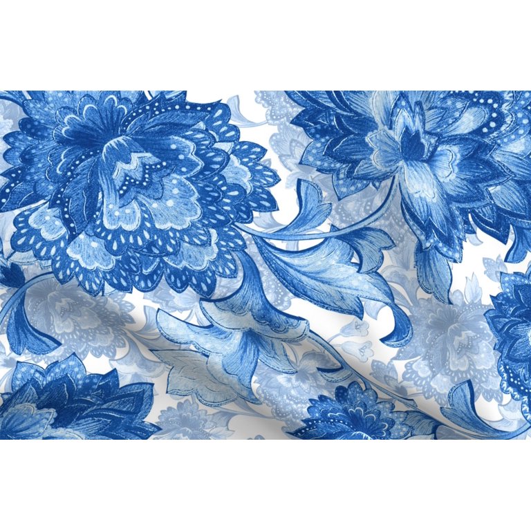 Indigo Blue Canvas Fabric Texture Picture