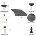 thumbnail image 6 of Renwick Manual 59″ L Retractable Awning with Adjustable Angle & Height For Patio and Balcony, Dark Gray, 6 of 8