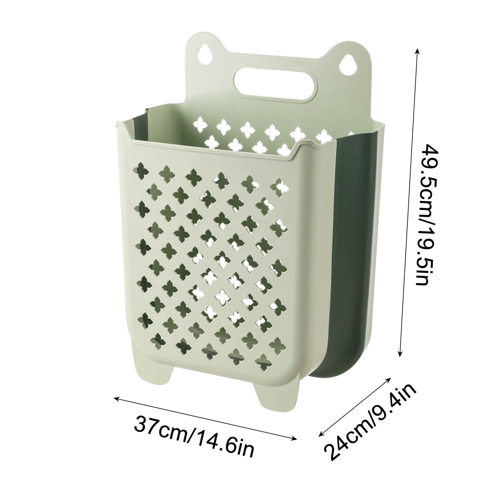 Large Wall Mount Folding Laundry Basket | Space-Saving Storage Organizer for Bathroom Closet | Portable Clothes Hamper with Sturdy Handles