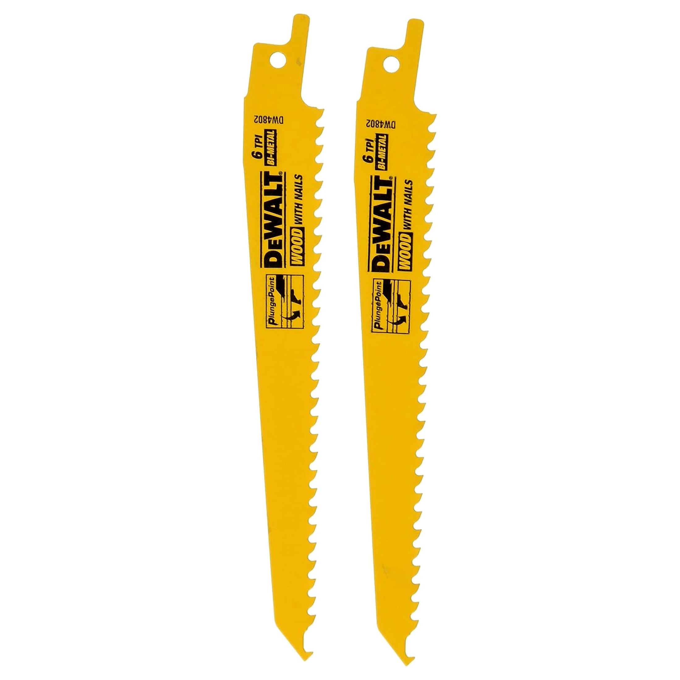 Bi-Metal Reciprocating Saw Blade, 6-TPI, 2-Pk., 6-In.