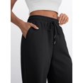 thumbnail image 5 of SMZ Womens Wide Leg Sweatpants High Waisted Baggy Lounge Pants Drawstring Athletic Flared Joggers with Pockets, 5 of 6