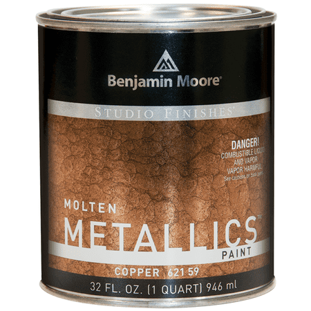 Benjamin Moore Studio Finishes Molten Metallics (621), Copper, 32oz (1 Quart)