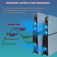 thumbnail image 2 of Silent Enhanced Cooling Fan Fit for PS 5 Slim/Pro Console Accessories 3-Fan External Cooler with Adjustable Speed & RGB Light Blue LED Indicator, 2 of 5