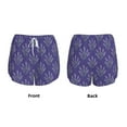 thumbnail image 3 of Fuzoiu Lavender Flowers Print Women's Athletic Shorts, Double-Layer Running Shorts with Pocket,Women's Workout Shorts for Yoga, Gym, and Workouts-Small, 3 of 7
