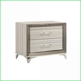 thumbnail image 5 of Bedroom Furniture Set 5-Piece Queen Modern White Solid Wood with Storage & LED | White | Solid Wood+MDF, 5 of 6