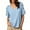 Blue, variant on Vrorvz Cap Sleeve Shirt for Womens V Neck Shirts Button up Top Spring Summer Casual Work Blouses