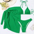 thumbnail image 5 of Womens Bikini Swimsuits 3 Piece Bathing Suits for Women 3 Piece Bikini Swimsuit Includes Tie-Up Skirt, 5 of 5