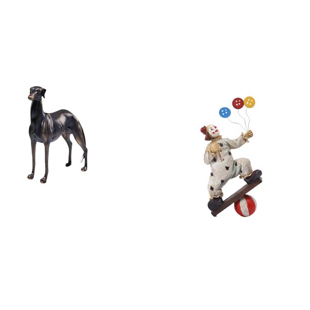 Estatua de perro de resina,Estatua de perro de resina con forma de animal,Escultura coleccionable para escritorio,decoración del hogar,Figuras de payaso,Escultura de payaso como adorno de mesa