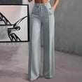 thumbnail image 2 of Kezqiaxn Business Casual Pants for Women Drawstring High Waisted Dressy Work Pants with Pockets Plus Size Clothes for Women, 2 of 8