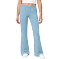 thumbnail image 2 of FAIWAD Girls Flare Leggings Stretch Elastic Waist Bootcut Yoga Dance Pants Kids School Uniform Pants, 2 of 9