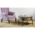 thumbnail image 4 of Pemberly Row Round Storage Coffee Table made with Mango Wood in Rustic Vintage, 4 of 6