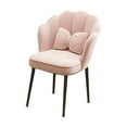 thumbnail image 4 of Sillón De Tocador Con Respaldo, Sillón De Escritorio Para Oficina, Dormitorio, Restaurante, Color Rosa Claro, 4 of 8