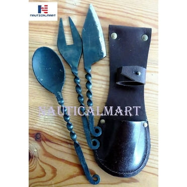 Dining Set Feasting Utensils with 3 pieces Cutlery Knife, Fork, Spoon Decoration Cutlery Medieval Viking