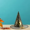 thumbnail image 2 of Lubelski Witch Hat Stylish Unique Pattern Gauze Halloween Witch Cosplay Cap for Home Bright Red, 2 of 7