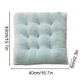 thumbnail image 3 of Cinvoph 16"x16" Thickened Chair Cushions Solid Color Velvet Seat Cushion for Dining Chairs Non-Slip Plush Luxurious Washable Seat Pad, Soft Cozy for Kitchen Home Office Decor, Light Blue, 3 of 6