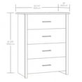 Mainstays Hillside 4Drawer Dresser, White Finish