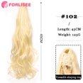 thumbnail image 1 of Forlise Pince à Cheveux Bouclés 17 Pouces Extension de Queue de Cheval Synthétique Perruque Queue de Cheval Cheveux Bouclés Noir Or Naturel pour Femmes, 1 of 6