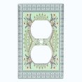 thumbnail image 2 of Metal Light Switch Plate Cover Green Floral Mandala Paisley Circular Tile Pattern TIL087, 2 of 13